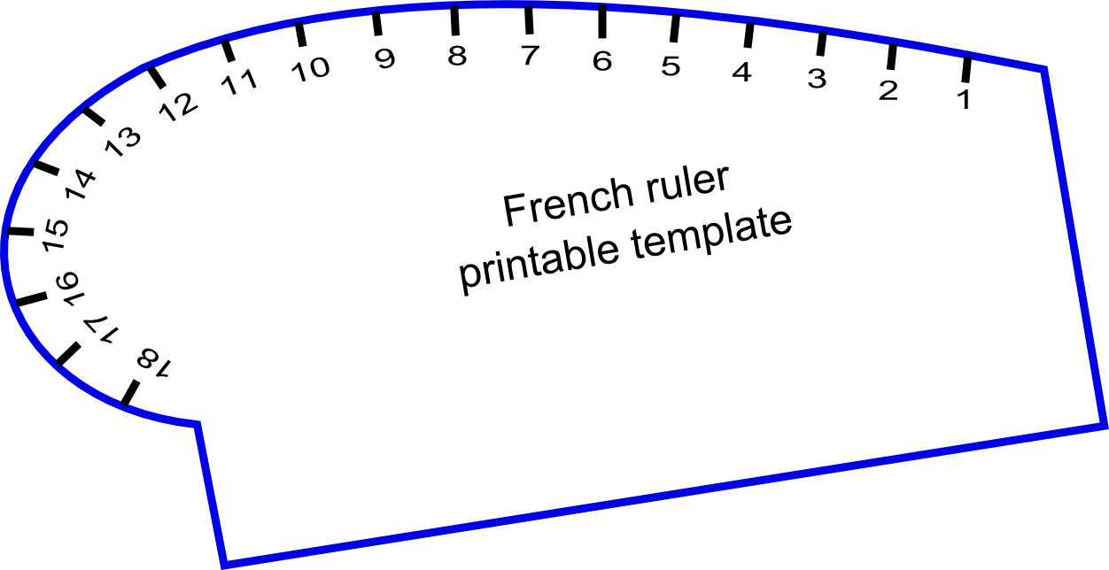 Curved French Ruler Template PNG