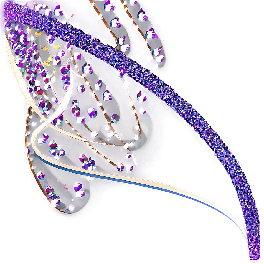 Curved Glitter Line Png 13 PNG