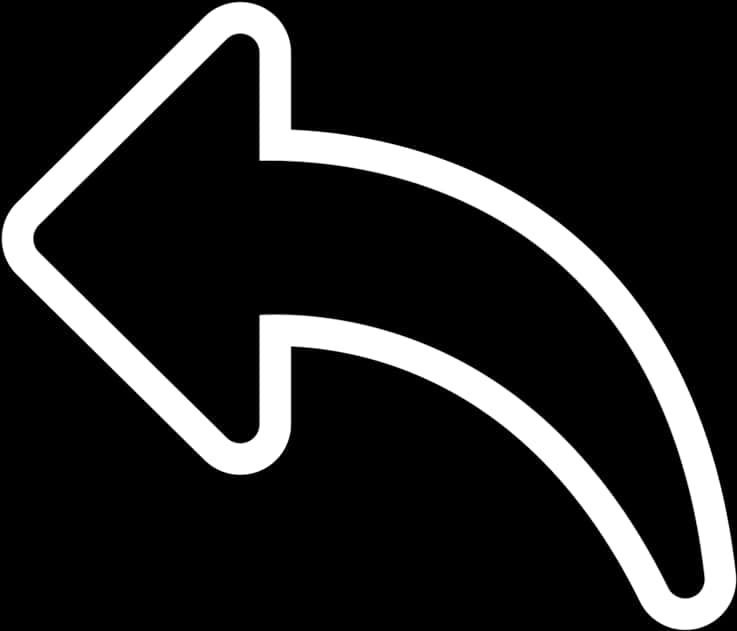 Curved Left Arrow Icon PNG