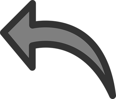 Curved Left Arrow Icon PNG