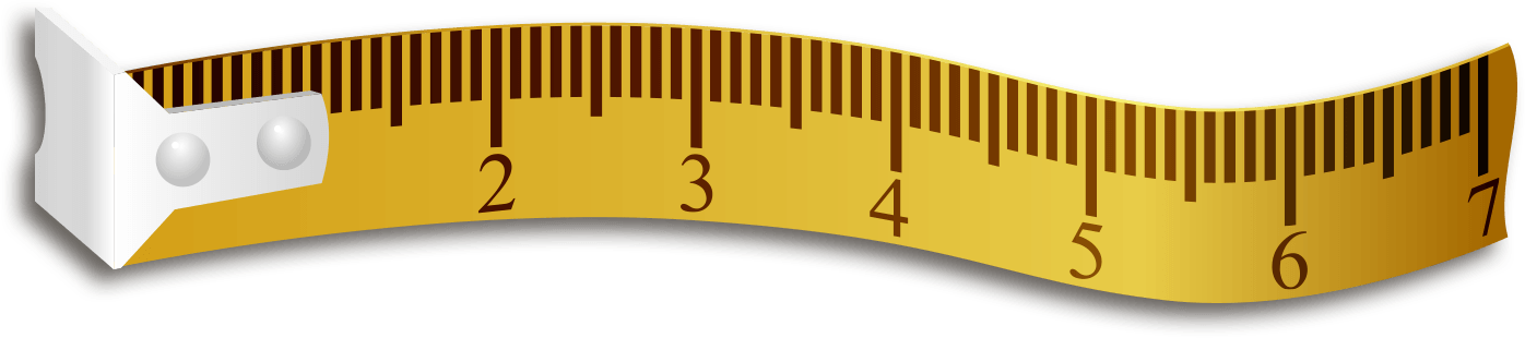 Curved Measure Tape Illustration PNG