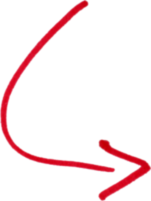Curved Red Arrow Drawing PNG