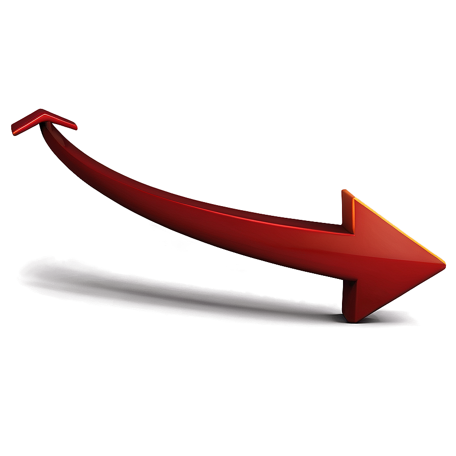 Curved Red Arrow Png 06132024 PNG