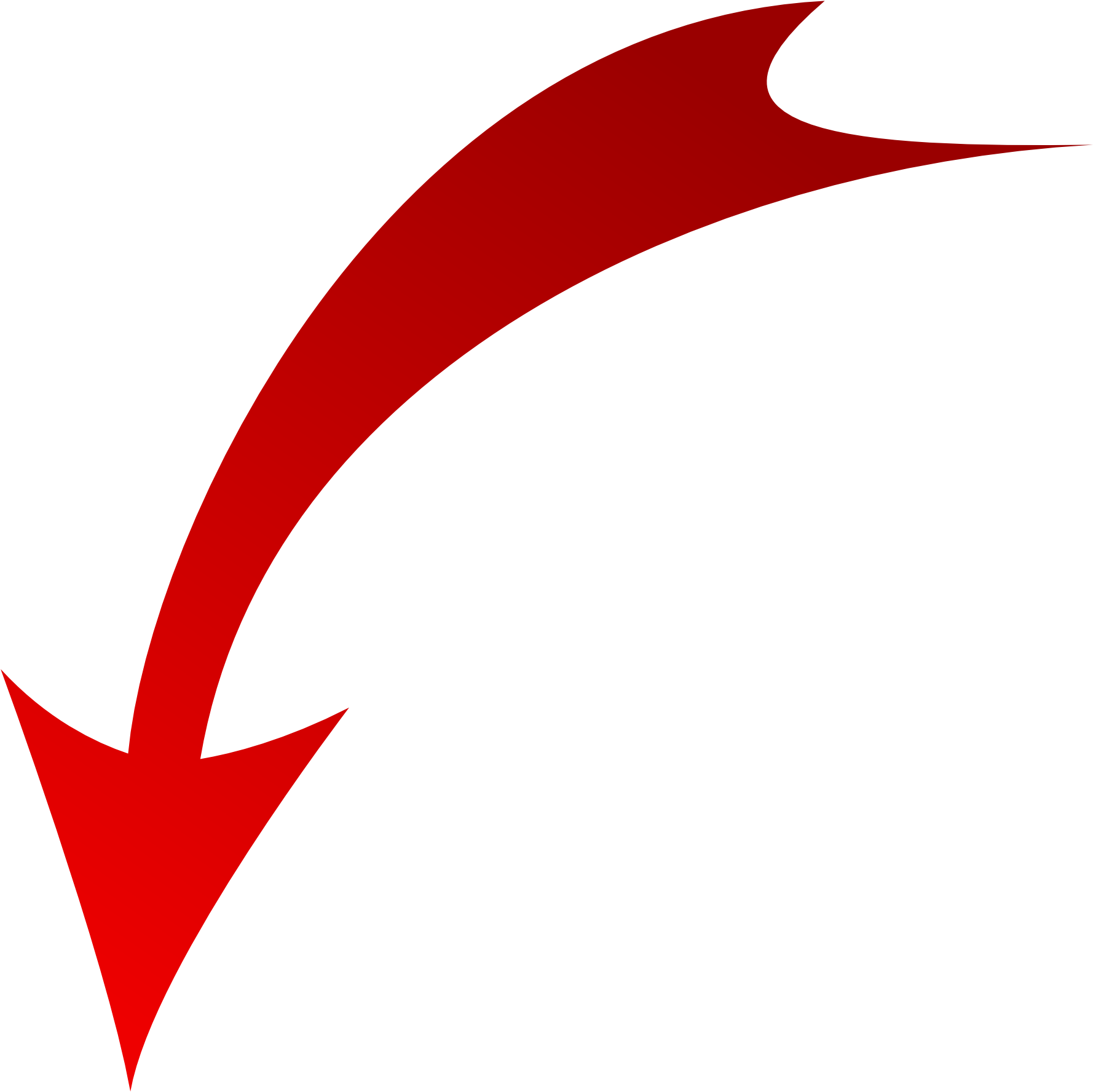 Download Curved Red Arrow Pointing Downward | Wallpapers.com