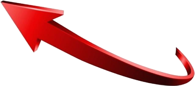 Curved Red Arrow Transparent Background PNG