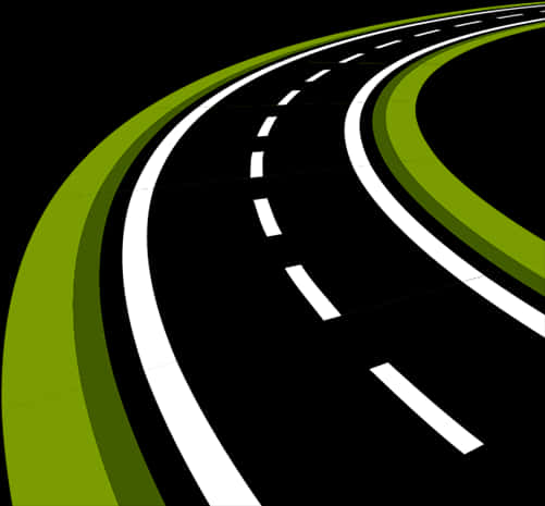 Curved Road Clipart PNG