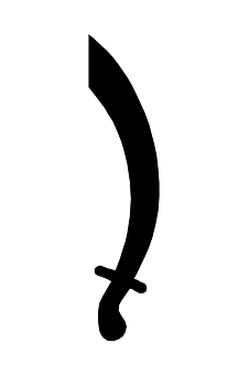Curved Sword Silhouette PNG