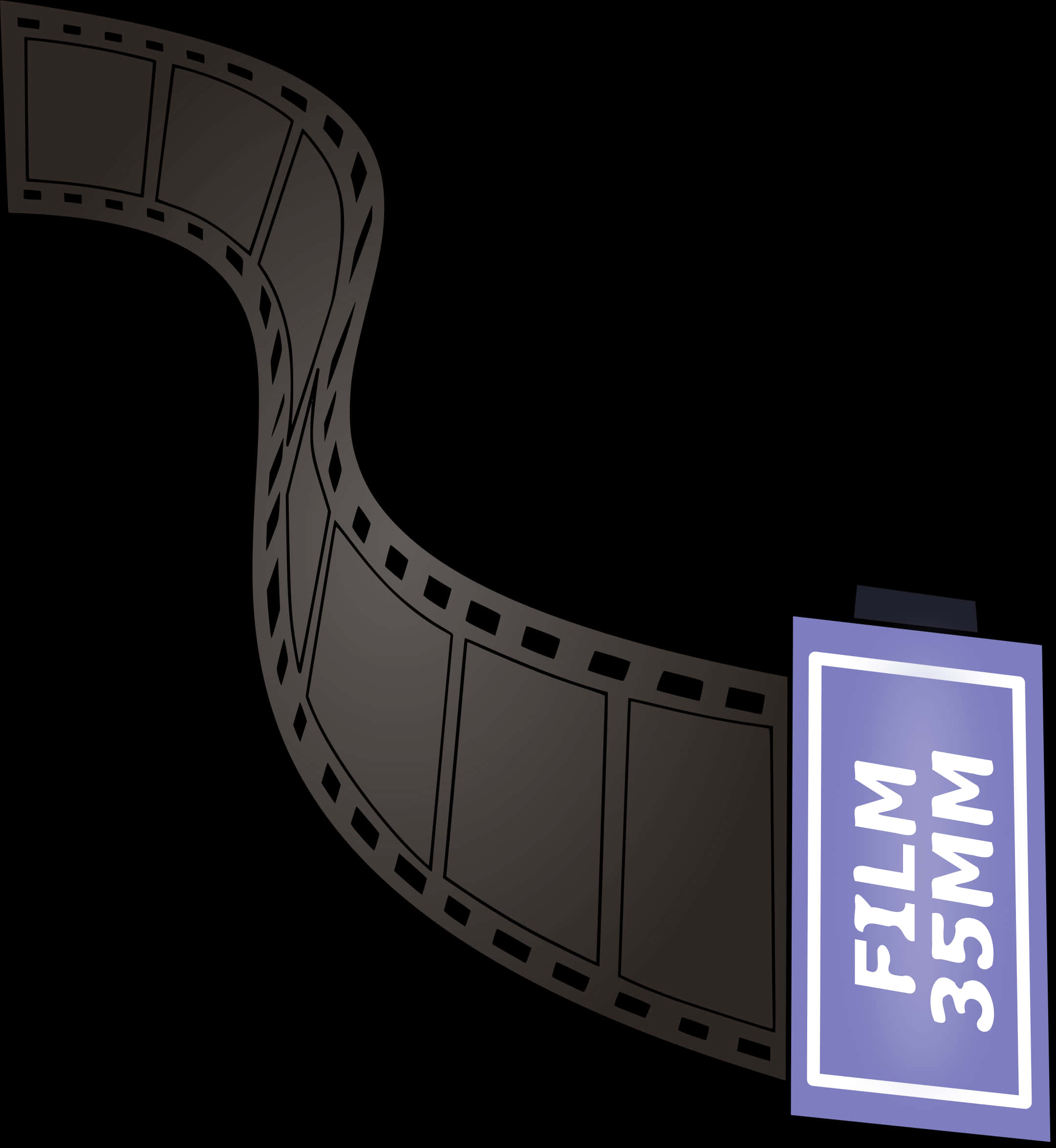 Curved35mm Film Strip PNG