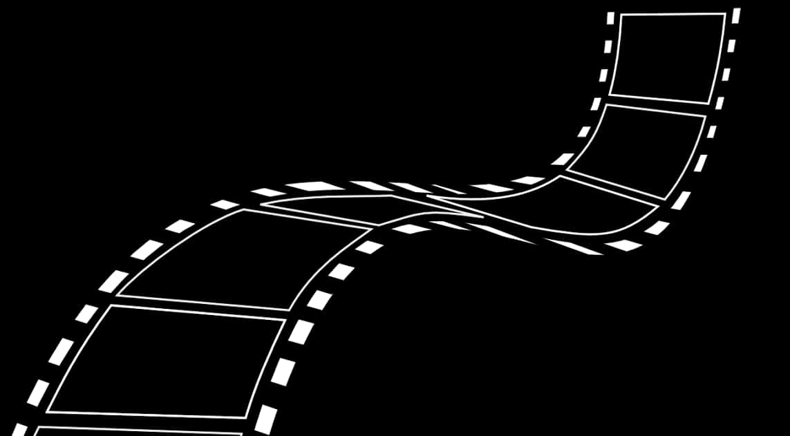 Curving Film Strip Graphic PNG