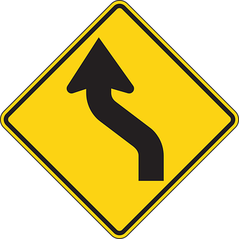 Curvy Road Sign PNG