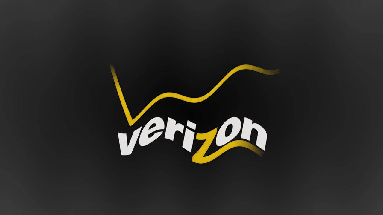 Curvy Verizon Yellow Logo Wallpaper