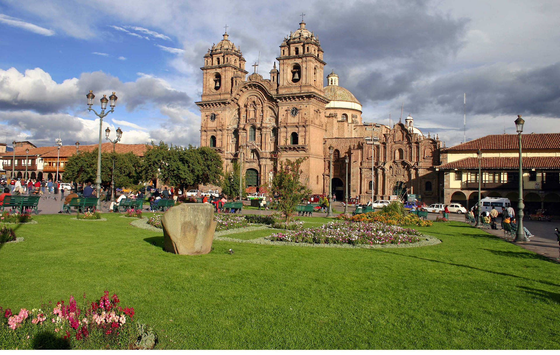 Cusco Main Square Cathedral Cusco Peru Wallpaper