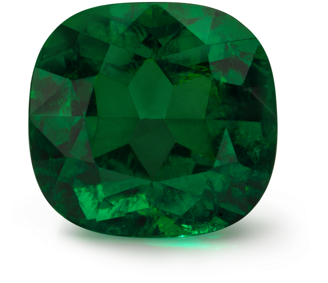 Cushion Cut Emerald Gemstone PNG