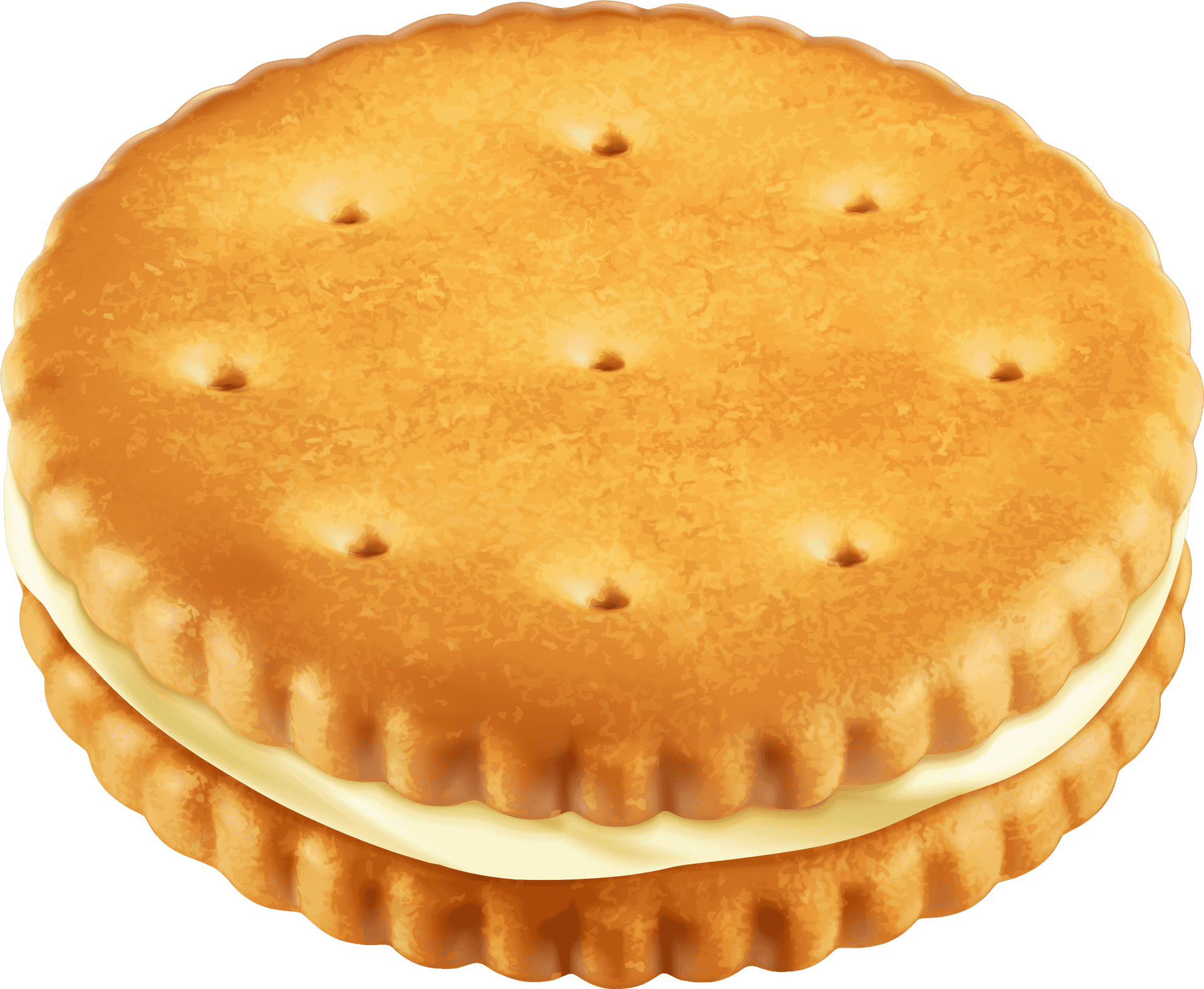 Custard Cream Biscuit Graphic PNG