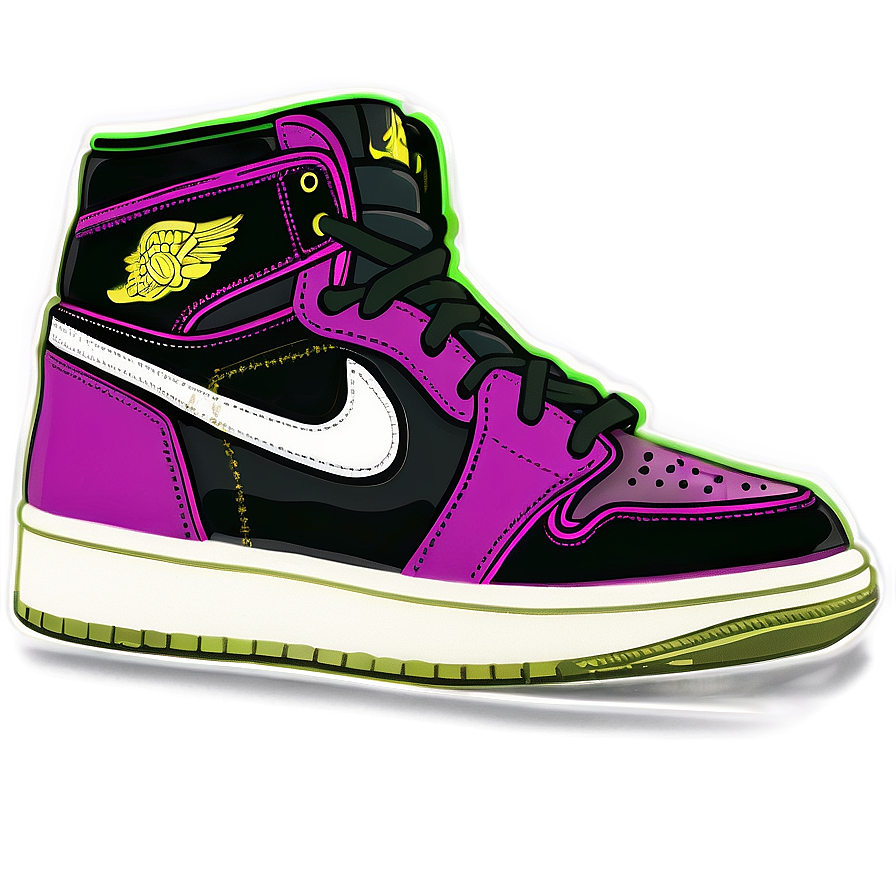 Custom Air Jordan 1 Artwork Png Uyp5 PNG