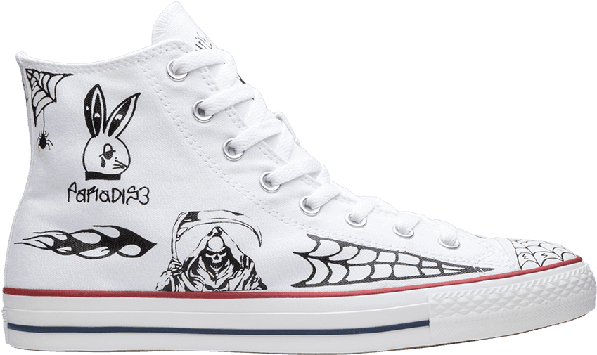 Custom Artwork Converse High Top Sneaker PNG