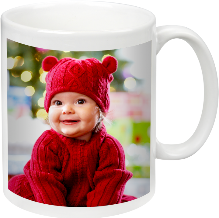 Custom Baby Photo Mug Holiday Theme PNG