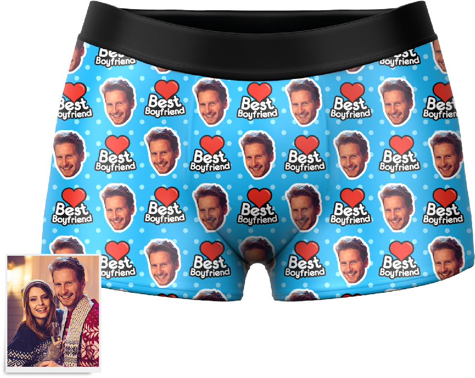 Custom Best Boyfriend Boxer Shorts PNG