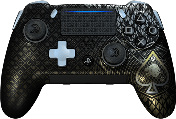 Custom Black Gold Playstation Controller PNG