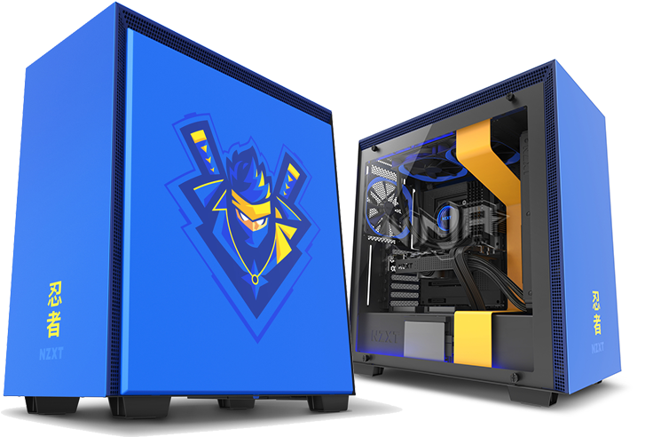 Custom Blue Gaming P C Ninja Edition PNG