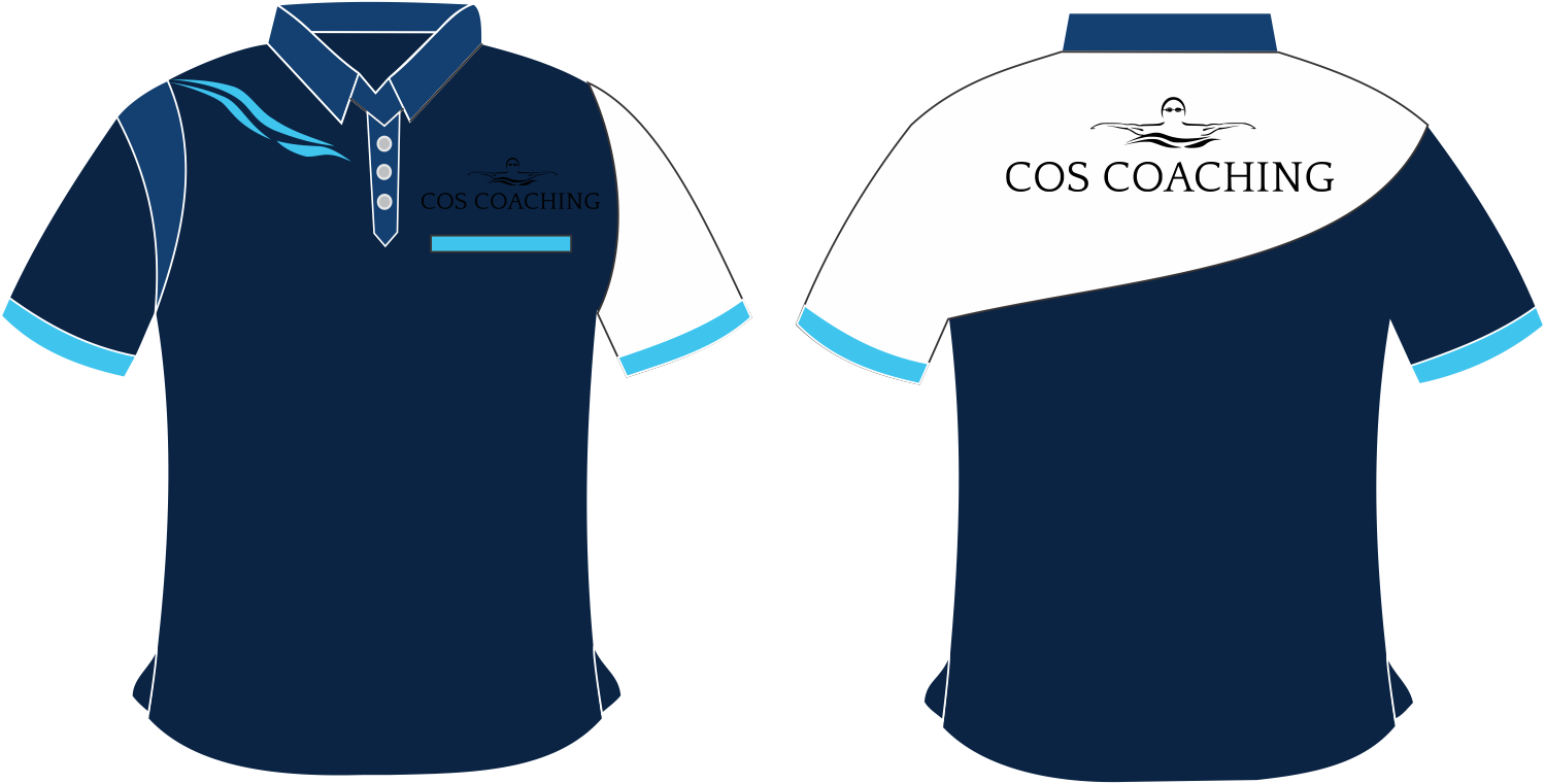 Custom Blue Polo Shirt Design C O S Coaching PNG