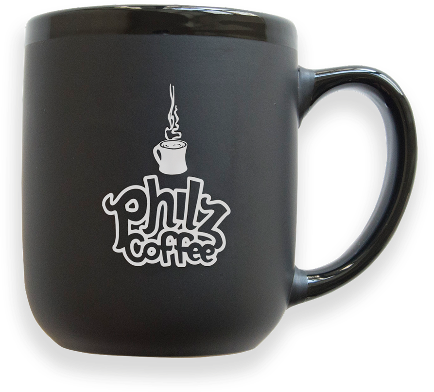 Custom Branded Black Coffee Mug PNG