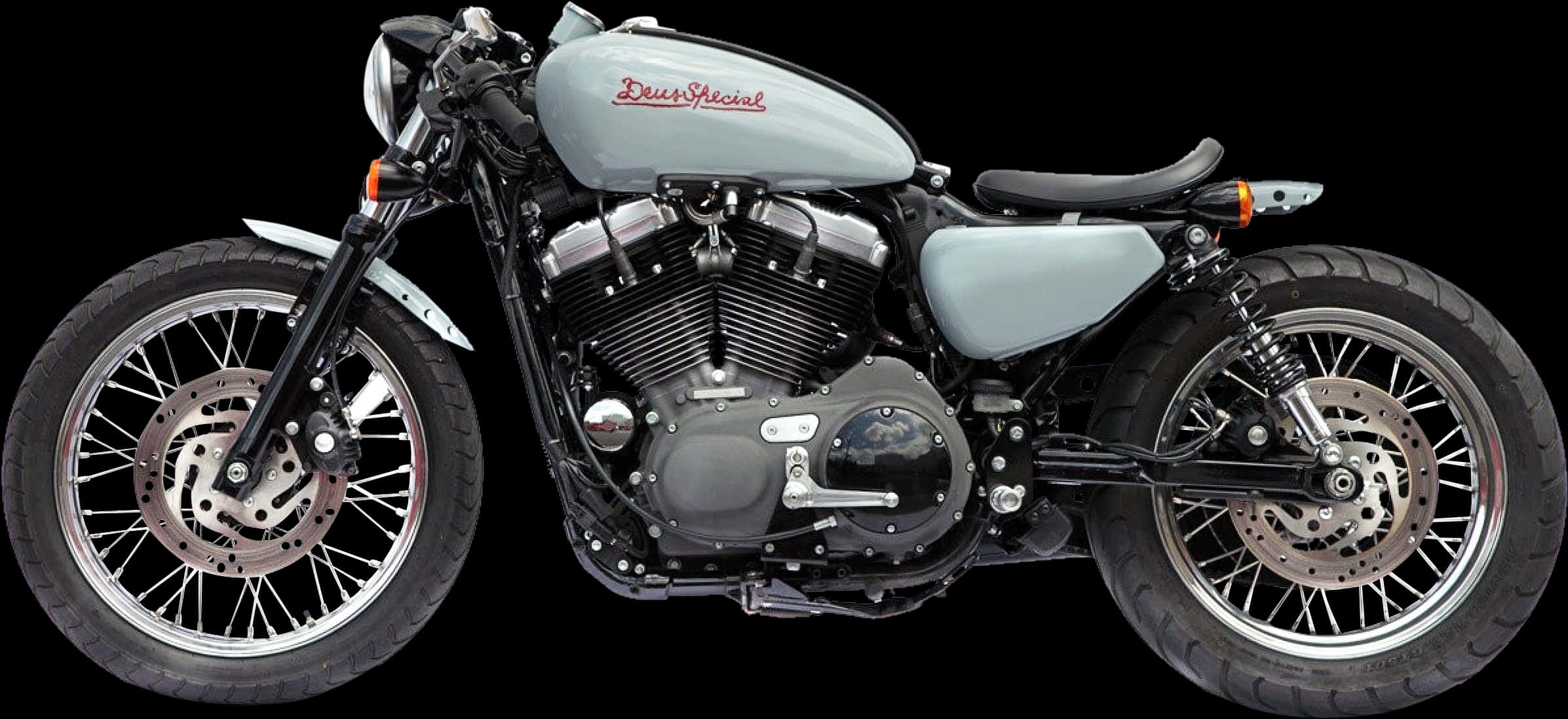 Custom Cafe Racer Motorcycle Deus Ex Machina PNG