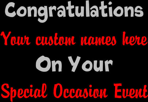 Custom Congratulations Template PNG