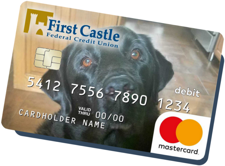 Custom Debit Cardwith Dog Design PNG