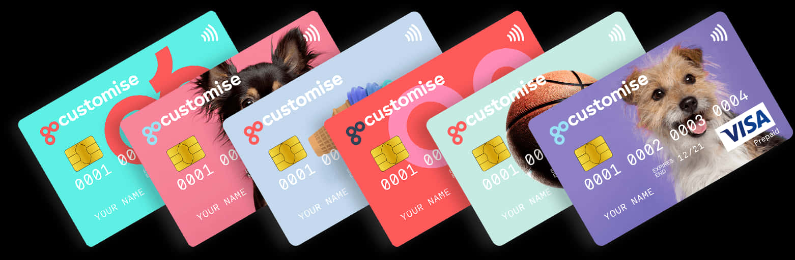 Custom Design Credit Cards PNG