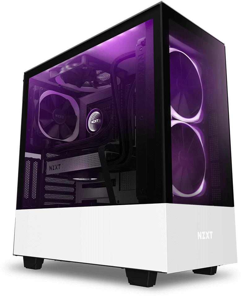 Custom Gaming P C Purple Lighting PNG