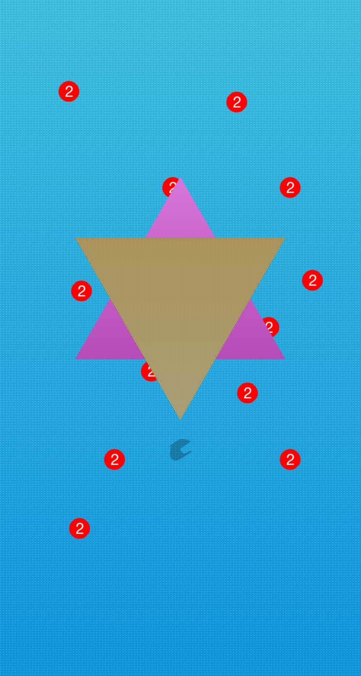 A Game With A Triangle And A Red Ball Wallpaper