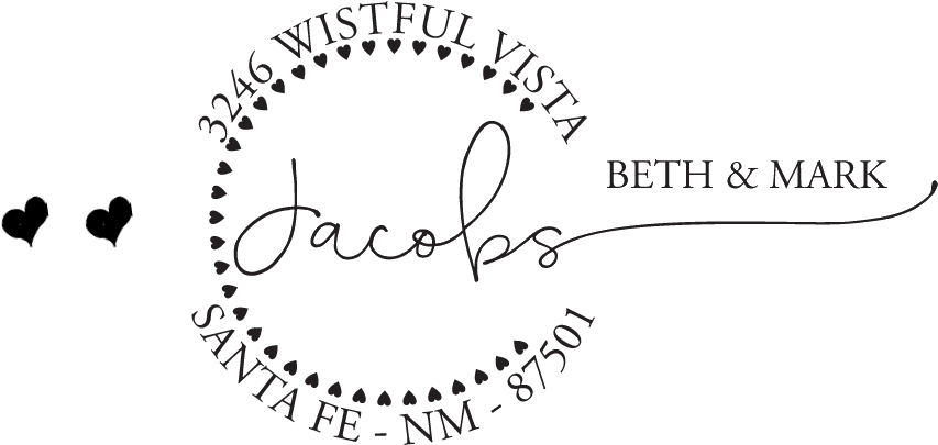 Custom Jacobs Family Address Logo PNG