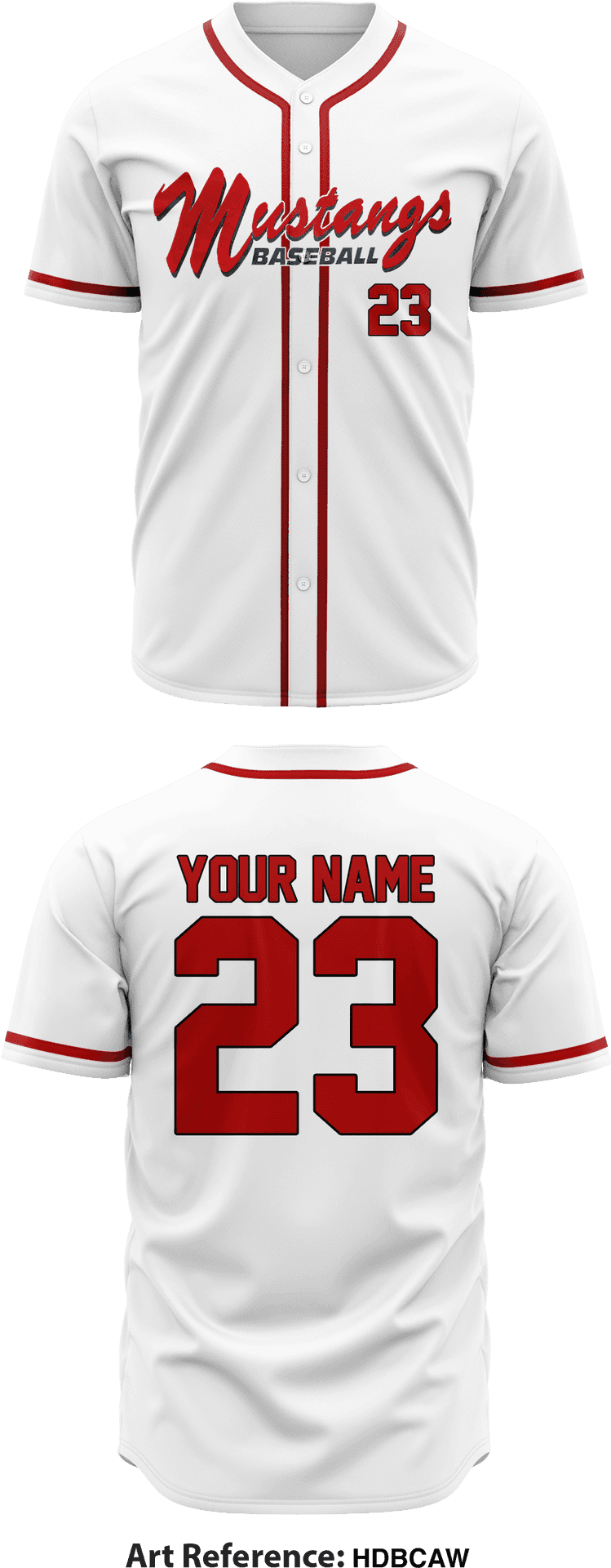 Custom Mustangs Baseball Jersey Template PNG