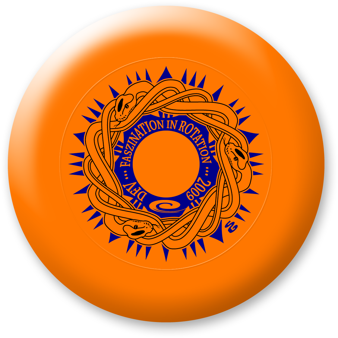 Custom Orange Frisbee Design PNG