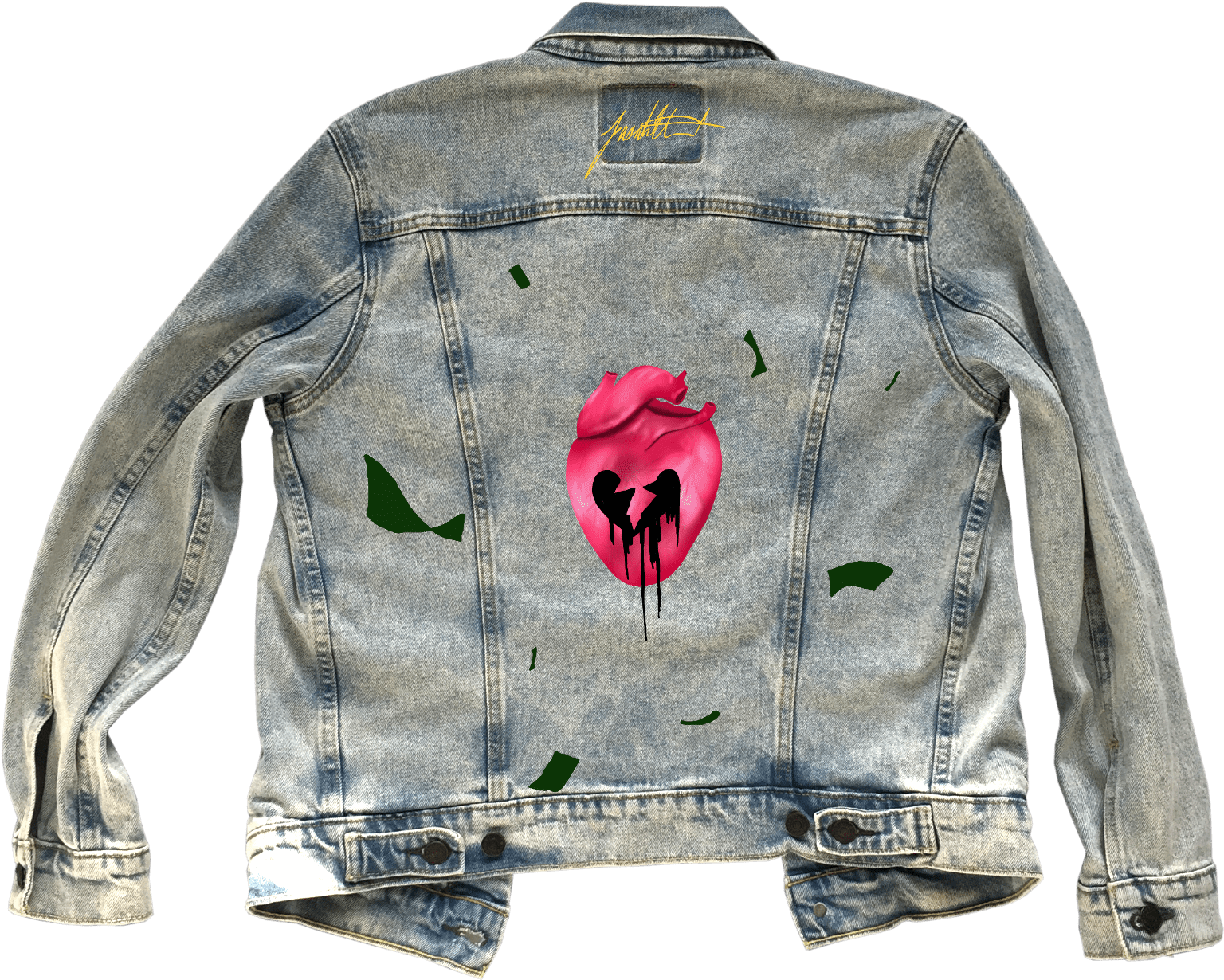 Custom Painted Denim Jacket PNG