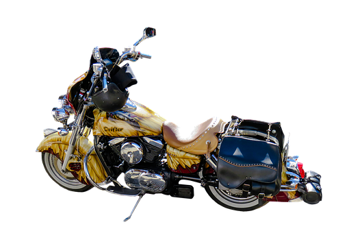 Custom Painted Motorcycle Eagle Design PNG