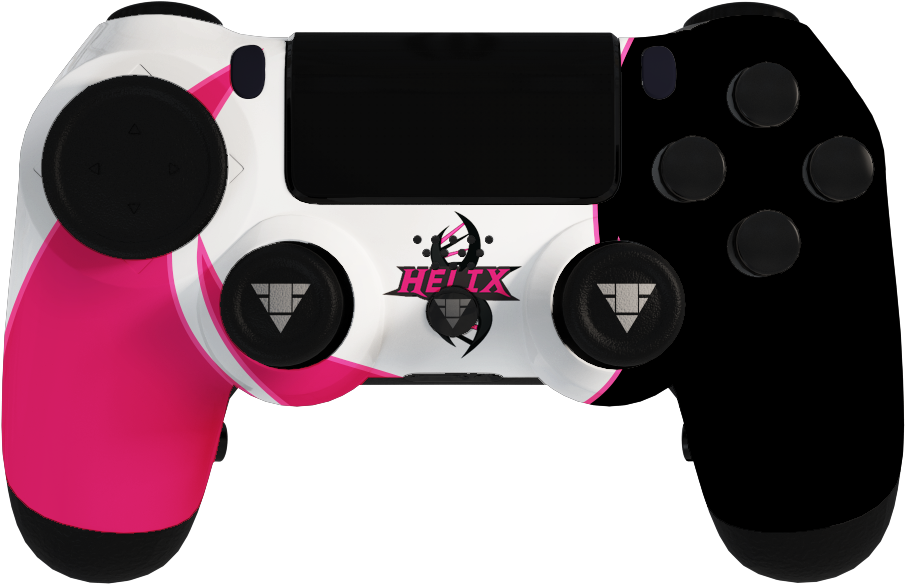 Custom Pink Black P S4 Controller Helix Design PNG