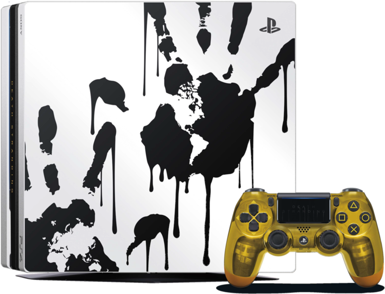 Custom Play Station4 Consoleand Controller PNG