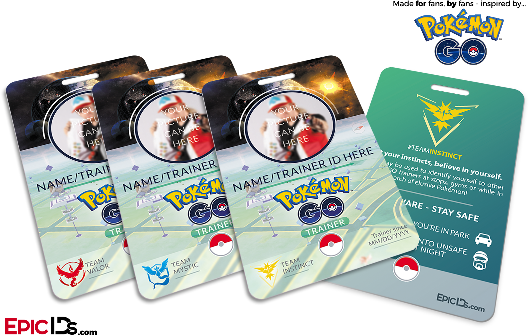 Custom Pokemon Go Trainer I D Cards PNG