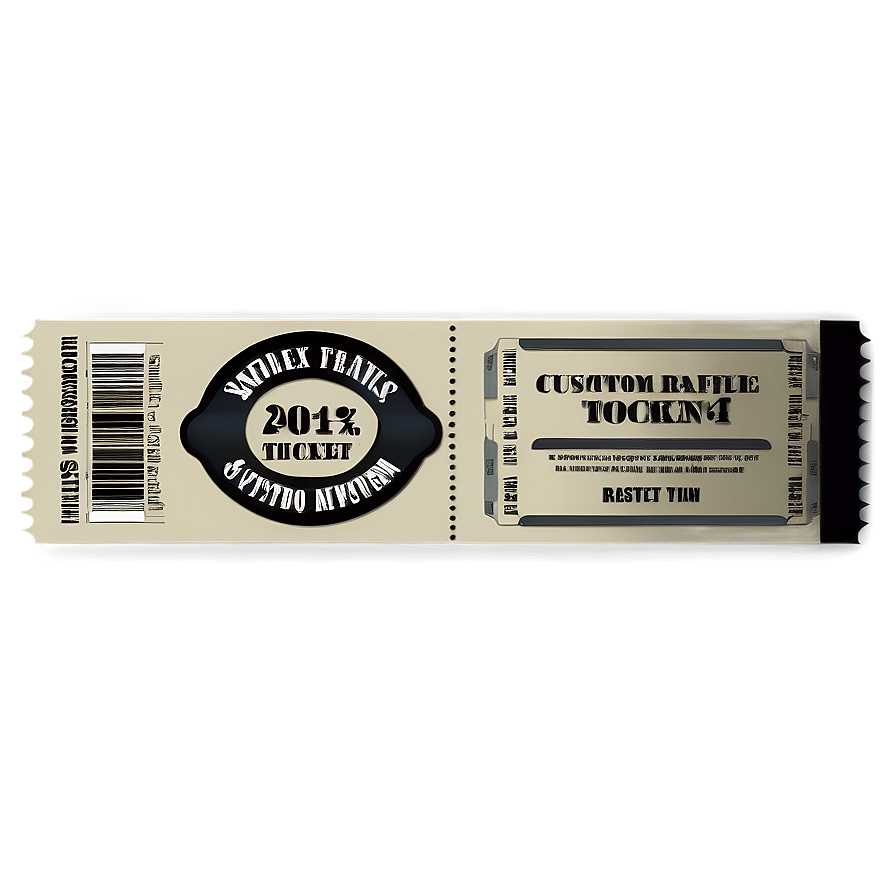 Custom Raffle Ticket Png Dqk7 PNG