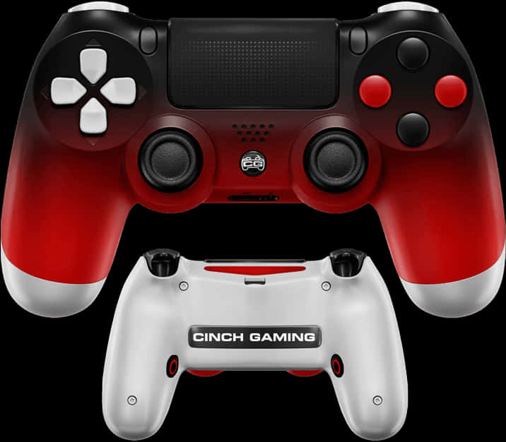 Custom Red Gaming Controller PNG
