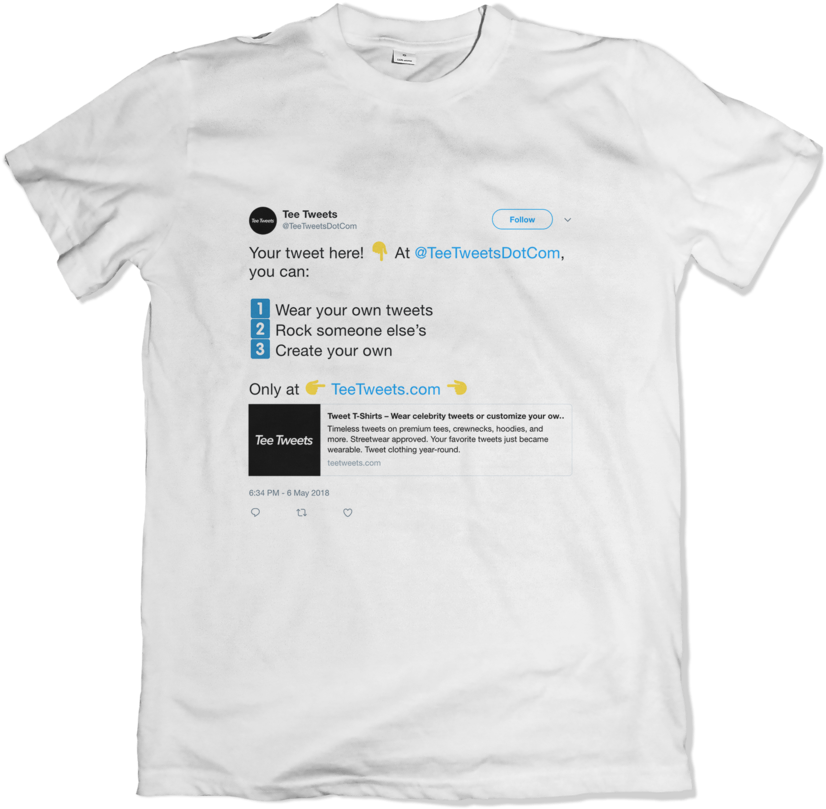 Custom Tweet T Shirt Design PNG