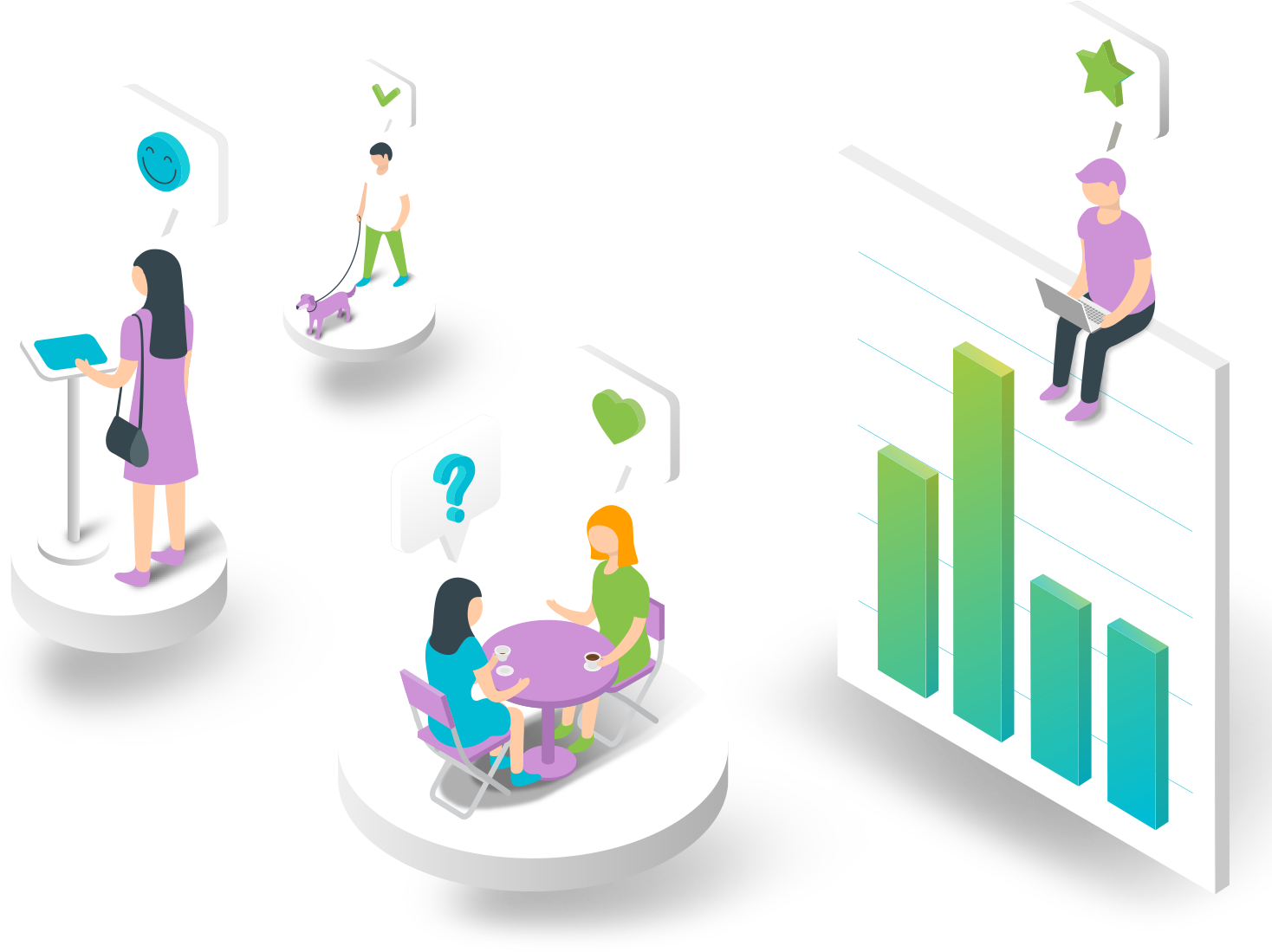 Customer Feedback Analysis Illustration PNG