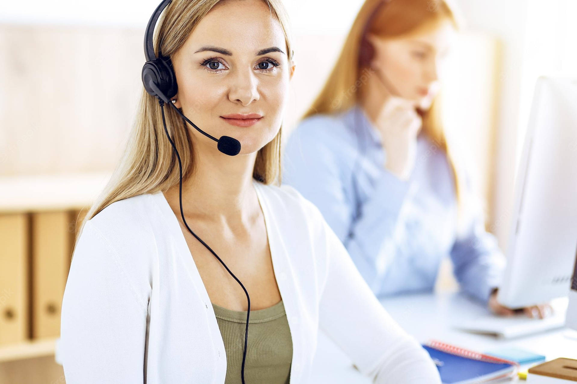 Customer Service Phone Operator Wallpaper