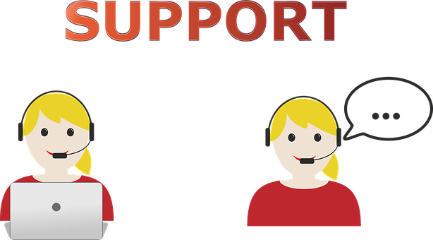 Customer Support Representatives Illustration PNG