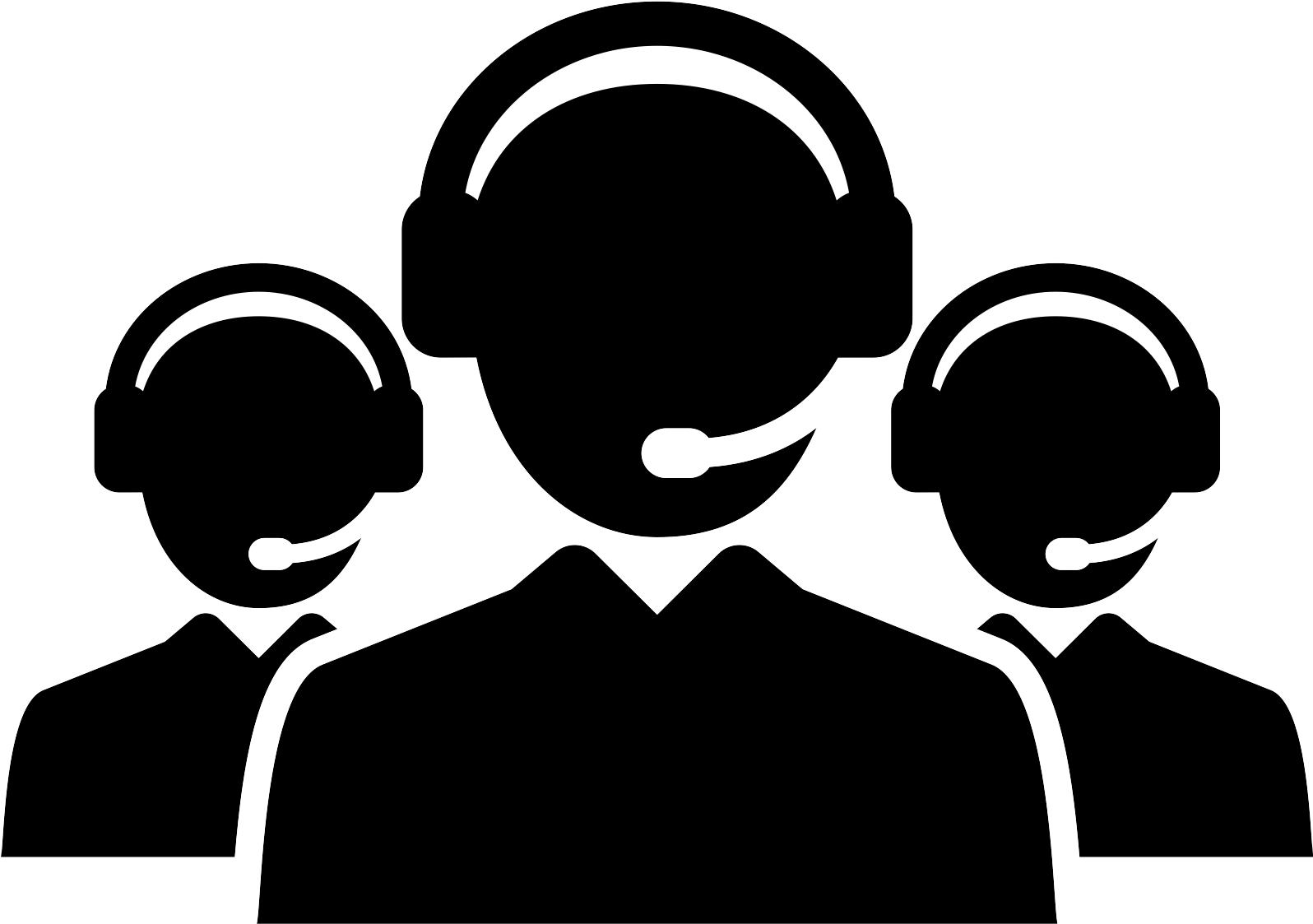Customer Support Team Silhouette PNG