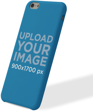 Customizable Blue Phone Case Mockup SVG