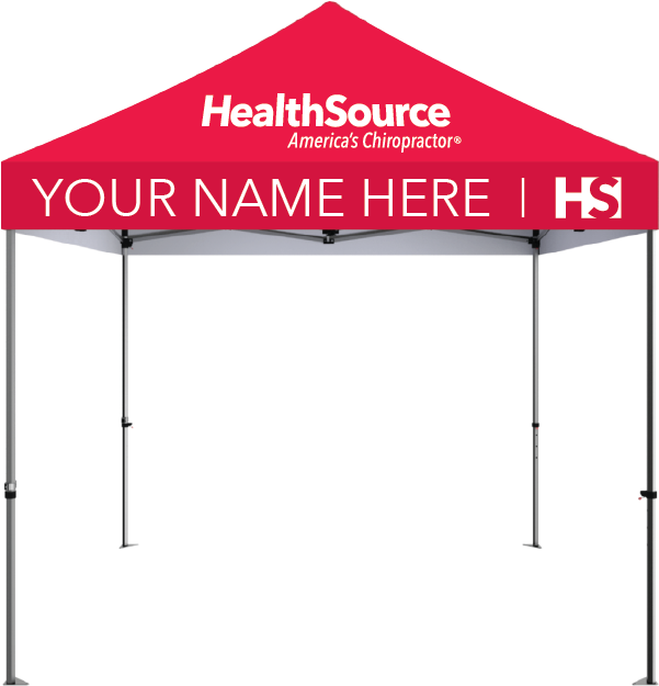 Customizable Health Source Promotional Tent PNG