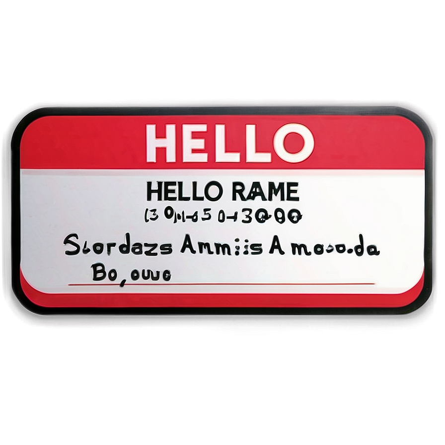 Customizable Hello My Name Is Template Png Qan60 PNG